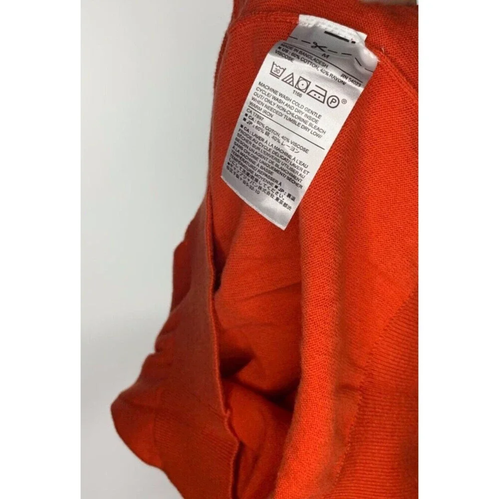 Banana Republic Red Sweater Womens Medium Lightweight Crew Neck Long Sleeve